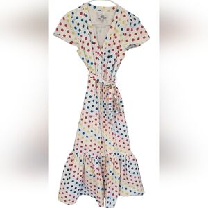 COLOR ME COURNTEY  Dipping Dot Minnie Midi Dress Size 6